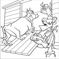 Раскраски с героями из мультфильма Не бей копытом (Home on the Range) - вагон