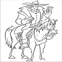 Раскраски с героями из мультфильма Не бей копытом (Home on the Range) - на коне