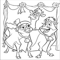 Раскраски с героями из мультфильма Не бей копытом (Home on the Range) - украшение