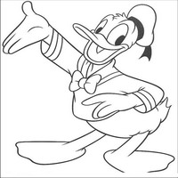 Раскраски с героями из мультфильма Дональд Дак (Donald Fauntleroy Duck) - привет