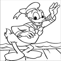 Раскраски с героями из мультфильма Дональд Дак (Donald Fauntleroy Duck) - улыбка