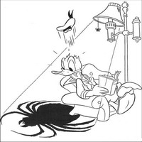 Раскраски с героями из мультфильма Дональд Дак (Donald Fauntleroy Duck) - паучок