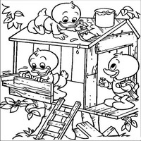 Раскраски с героями из мультфильма Дональд Дак (Donald Fauntleroy Duck) - домик