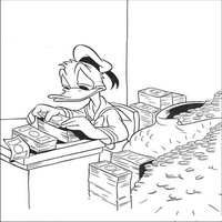 Раскраски с героями из мультфильма Дональд Дак (Donald Fauntleroy Duck) - деньги
