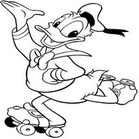 Раскраски с героями из мультфильма Дональд Дак (Donald Fauntleroy Duck) - ролики