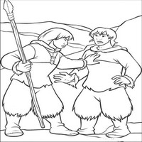 Раскраски с героями из мультфильма Братец медвежонок (Brother Bear) - предостередение