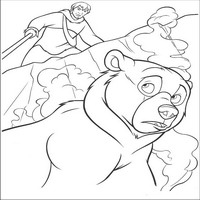 Раскраски с героями из мультфильма Братец медвежонок (Brother Bear) - человек