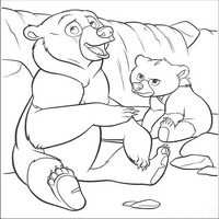 Раскраски с героями из мультфильма Братец медвежонок (Brother Bear) - рассказ