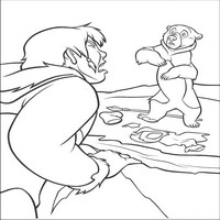 Раскраски с героями из мультфильма Братец медвежонок (Brother Bear) - страх