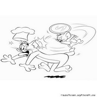 Раскраски с героями из мультфильма Том и Джерри (Tom and Jerry) - повара