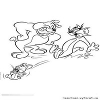 Раскраски с героями из мультфильма Том и Джерри (Tom and Jerry) - пес