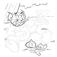 Раскраски с героями из мультфильма Том и Джерри (Tom and Jerry) - плоды инжира