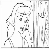 Раскраски с героями из мультфильма Золушка (Cinderella) - Золушка поет