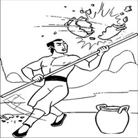 Раскраски с героями из мультфильма Мулан (Mulan) - Ли Шанг на занятиях