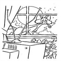 Раскраски с героями из мультфильма 101 долматиец (101 Dalmatians) - Кот шпион