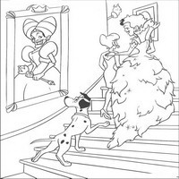 Раскраски с героями из мультфильма 101 долматиец (101 Dalmatians) - у Кроэллы ДэВил
