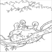 Раскраски с героями из мультфильма Бемби (Bambi) - птенцы