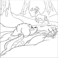 Раскраски с героями из мультфильма Бемби 2 (Bambi 2) - не отставай
