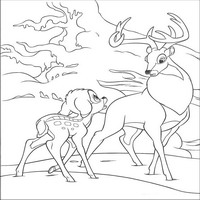 Раскраски с героями из мультфильма Бемби 2 (Bambi 2) - разговор