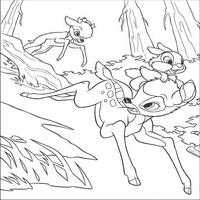 Раскраски с героями из мультфильма Бемби 2 (Bambi 2) - убегаем