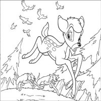 Раскраски с героями из мультфильма Бемби 2 (Bambi 2) - погоня