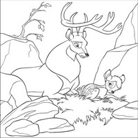 Раскраски с героями из мультфильма Бемби 2 (Bambi 2) - наказание