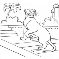 Раскраски с героями из мультфильма Книга джунглей (The Jungle Book) - Багира