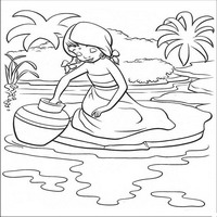 Раскраски с героями из мультфильма Книга джунглей (The Jungle Book) - девочка