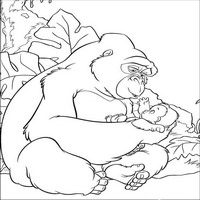 Раскраски с героями из мультфильма Книга джунглей (The Jungle Book) - новая мама