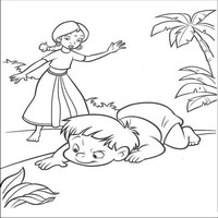 Раскраски с героями из мультфильма Книга джунглей 2 (The Jungle Book 2) - братец