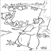 Раскраски с героями из мультфильма Книга джунглей 2 (The Jungle Book 2) - пища