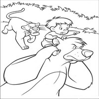 Раскраски с героями из мультфильма Книга джунглей 2 (The Jungle Book 2) - в бой