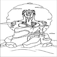 Раскраски с героями из мультфильма Король лев (The Lion King) - Мудрец Раффики