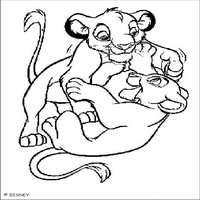 Раскраски с героями из мультфильма Король лев (The Lion King) - игра