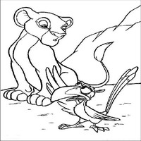 Раскраски с героями из мультфильма Король лев (The Lion King) - воспитание