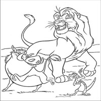 Раскраски с героями из мультфильма Король лев (The Lion King) - песни с друзьями