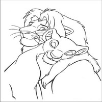 Раскраски с героями из мультфильма Король лев (The Lion King) - снова вместе
