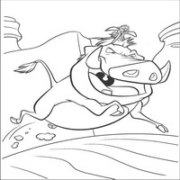 Раскраски с героями из мультфильма Король лев (The Lion King) - нападение на гиен