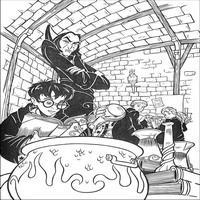 Раскраски с героями из фильмов о Гарри Поттере (Harry Potter) - Северус Снегг
