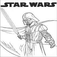 Раскраски с героями из саги Звездные войны (Star Wars) - Дарт Вейдер