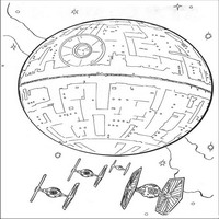 Раскраски с героями из саги Звездные войны (Star Wars) - планета Смерти