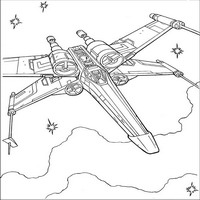 Раскраски с героями из саги Звездные войны (Star Wars) - звездалет