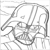 Раскраски с героями из саги Звездные войны (Star Wars) - Вейдер