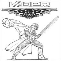 Раскраски с героями из саги Звездные войны (Star Wars) - Вейдер Дарт
