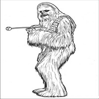 Раскраски с героями из саги Звездные войны (Star Wars) - Чубака