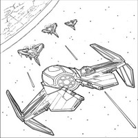 Раскраски с героями из саги Звездные войны (Star Wars) - преследование