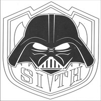 Раскраски с героями из саги Звездные войны (Star Wars) - знак Дарта Вейдера