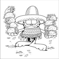 Раскраски с героями по мотивам фильма Гарфилд (Garfield) - Гарфилд бразилец