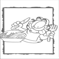 Раскраски с героями по мотивам фильма Гарфилд (Garfield) - Гарфилд портрет