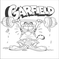 Раскраски с героями по мотивам фильма Гарфилд (Garfield) - чемпион